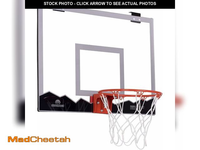 Lot 74-14305878 - Silverback 18" Over the Door Mini Basketball Hoop Set with Shatterproof Backboard Perfect for Home o...
