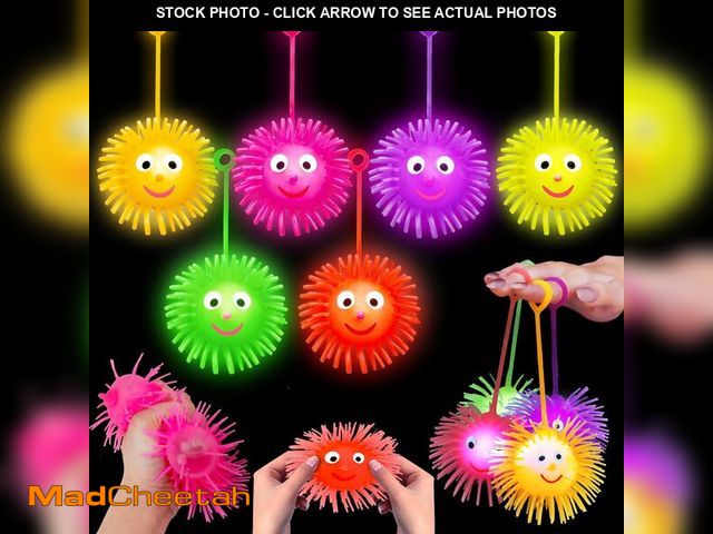 Lot 74-14205259 - 24 PCS Light Up Balls Party Favors for Kids 4-8 8-12 Glow Party Supplies Squeeze Toys Bulk LED Puffe...