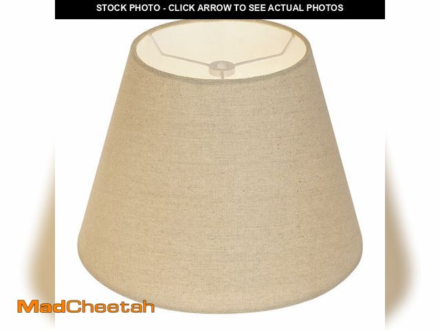 Lot 74-14264358 - ALUCSET Small Lamp Shade, Barrel Fabric Lampshade for Table Lamp &amp; Floor Light, 6 inch Top Diame...