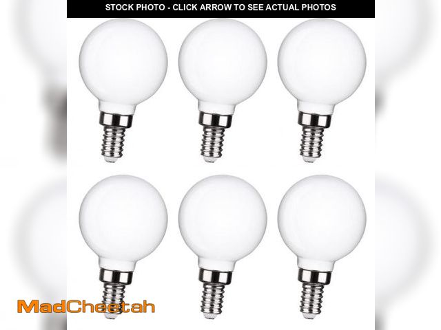 Lot 74-11545731 - 6 Pack G16.5 LED Ceiling Fan Light Bulbs, Dimmable LED Candelabra Bulb 4.5W Equivalent to 60W 500LM,...