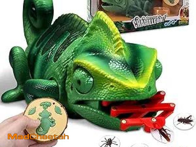 Lot 74-12128011 - Remote Control Chameleon Animal Toys - LED Light Up &amp; Preying Remote Control Electronic Toy with...