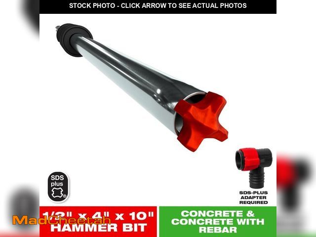 Lot 74-12557858 - DIABLO AMPED Rebar Demon 1/2 in. x 4 in. x 10 in. SDS-Plus 4-Cutter Full Carbide Head Dust Extractio...