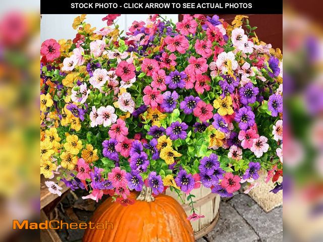 Lot 74-14053831 - trytuny Artificial Flowers for Outdoor, UV Resistant Fake Silk Flowers, Realistic Faux Plants for Ou...