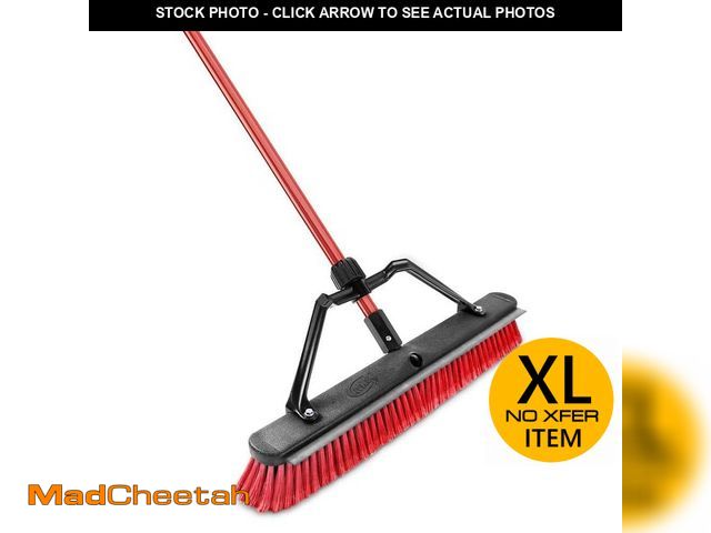 Lot 74-12731487 - Libman 24 in. High Power Heavy-Duty Multi-Surface Squeegee Push Broom with Brace and Steel Handle - ...