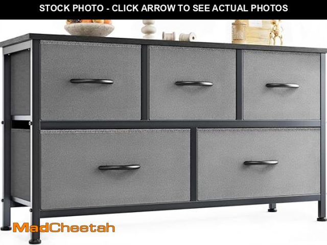 Lot 74-12396859 - OLIXIS Dresser for Bedroom with 5 Drawers, Wide Chest of Drawers, Fabric Bedroom Dresser with Drawer...