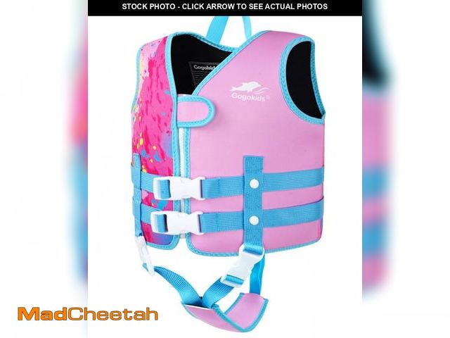 Lot 74-12049455 - Gogokids Toddler Swim Vest, Kids Float Jacket with Dual Adjustable Strap, Child Swimming Pool Vest f...