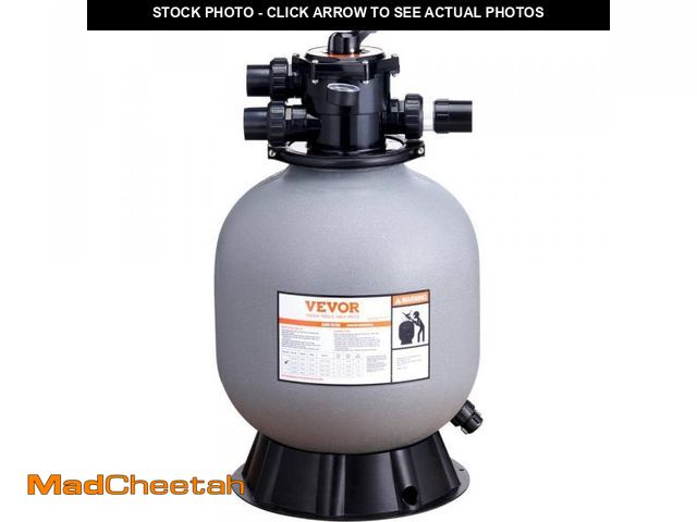 Lot 74-12186052 - VEVOR Sand Filter 19 in. Swimming Pool Sand Filter System 45 GPM with 7-Way Multi-Port Valve Filte B...