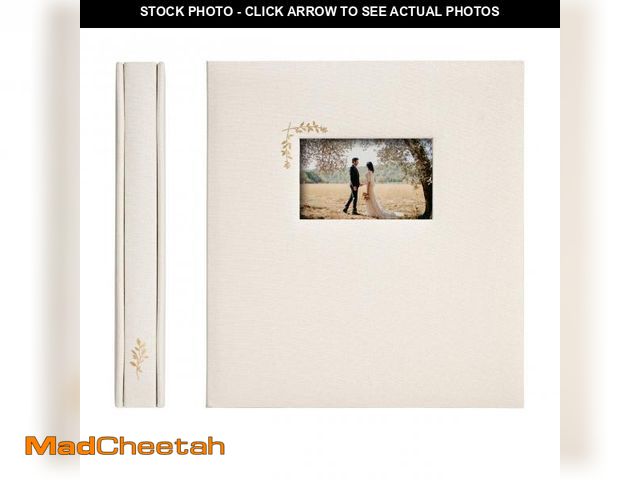 Lot 74-12050345 - La Lente Premium Scrapbook Album - Acid-Free Photo Album with Writing Space - 100 Pages for Size 4x6...
