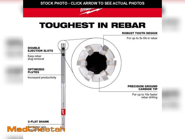 Lot 74-12794123 - Milwaukee 1-1/8 in. x 12 in. Straight Shank Rebar Cutter - UNUSED