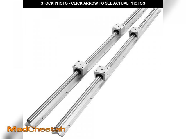 Lot 74-12483703 - SKYSHALO Linear Guide Rail Set SBR20 1000mm (2-Piece) 39.4 in. (4-Piece) SBR20UU Slide Blocks Linear...