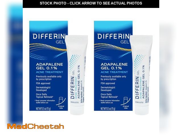 Lot 74-11548836 - Differin Acne Treatment Gel, 60 Day Supply, Retinoid Treatment for Face with 0.1% Adapalene, Gentle ...