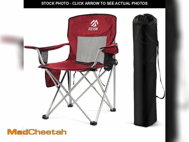 Lot 74-14348702 - Elevon Folding Camping Chairs - Portable Outdoor Beach Chair for Adults with Carry Bag &amp; Cup Hol...