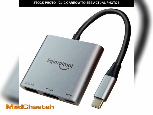 Lot 74-13720946 - USB C to HDMI Multi-Port Adapter(4K@120HZ) with 100w PD,USBC Laptop Docking Station for Monitor Exte...