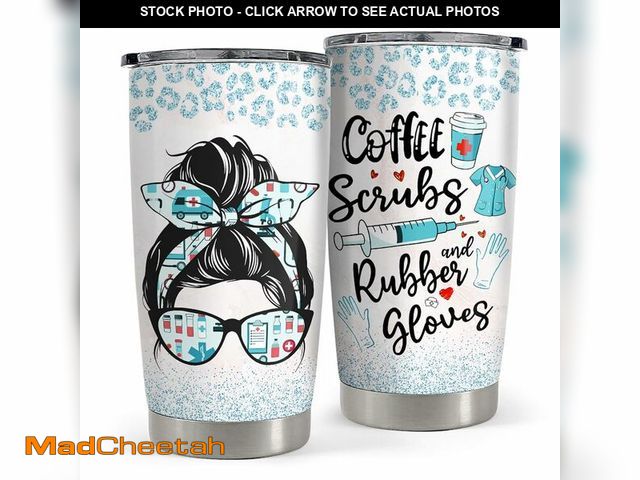 Lot 74-14384838 - SANDJEST Nurse Tumbler 20oz Stainless Steel Insulated Coffee Travel Mug Cup for Nurses Nursing Stude...