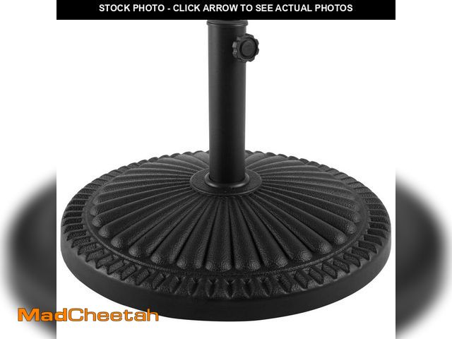 Lot 74-14291003 - Pure Garden Pure Garden 39 lbs. Outdoor Patio Umbrella Base in Black - UNUSED