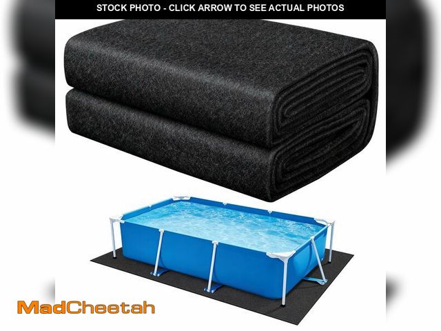 Lot 74-14207496 - ComfyKit 9.7x6.7ft Rectangular Pool Liner Pad for Above Ground Swimming Pools,Thickened Under Pool M...