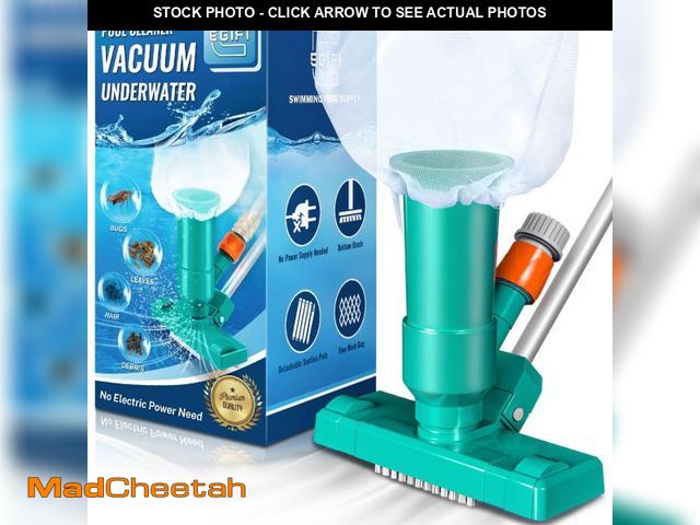 Lot 74-12311744 - Pool Vacuum for Above Ground Pool with Nylon Mesh Net, Jet Underwater Cleaner &amp; 3 Scrub Brushes,...