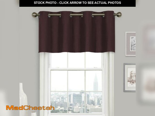 Lot 74-1722454 - Ebern Designs Junior 52" Window Valance Color: Merlot FSTX1002 - UNUSED