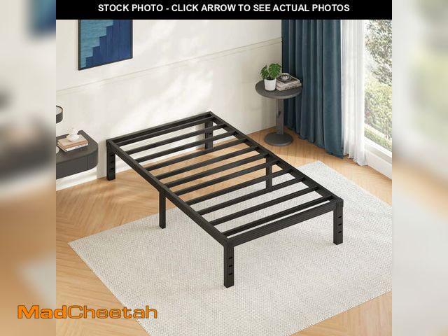 Lot 74-14310163 - FSCHOS 14 Inch Twin Size Bed Frame, Heavy Duty Metal Platform, No Box Spring Needed, Easy Assembly, ...