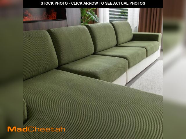 Lot 74-12440366 - OHSIO Sectional Couch Covers, Wear Resistant Stretch Sofa Covers Washable Soft Couch Cushion Covers ...