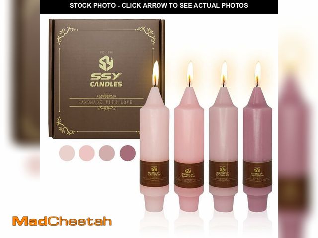 Lot 74-14048140 - Gedengni Short Taper Candle Colored Candlesticks - 5inches Colorful Tapered Candles Pink Candle Stic...
