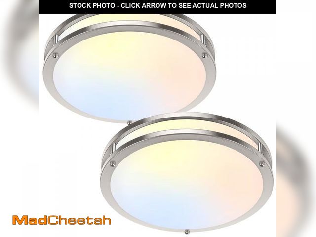 Lot 74-12302535 - 36W LED Ceiling Lights for Bedroom Kitchen, 3600lm Super Bright, Dimmable Flush Mount Light Fixtures...