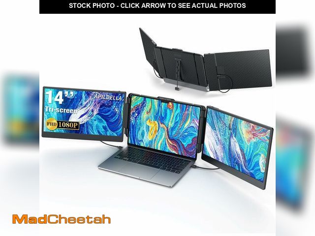 Lot 74-12600319 - APILDELLA 14Ã¢â¬â¢Ã¢â¬â¢ Triple Laptop Screen Extender, 1080P FHD Portable Dual Monitor for Lapt...