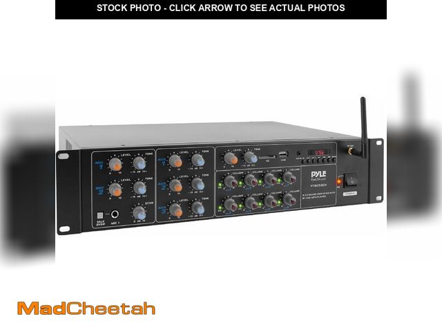 Lot 74-14318032 - Pyle 8-Channel Wireless Bluetooth Power Amplifier - 4000W Rack Mount Multi Zone Sound Mixer Audio Ho...