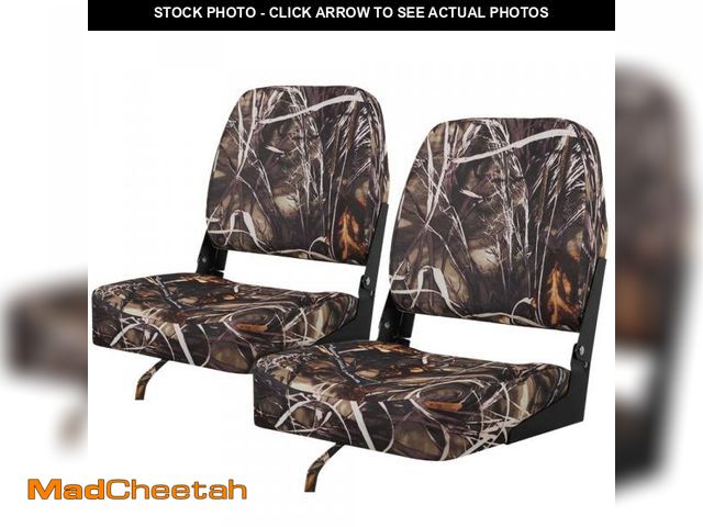 Lot 74-12154464 - MSC Fishing Folding Boat Seats,One Pair Pack (S101 Camo) - UNUSED