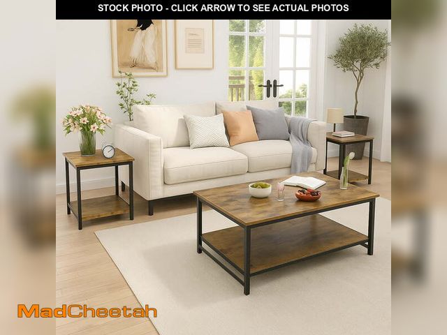 Lot 74-13042854 - Dowellia 3-Piece Coffee Table Set for Living Room, End Table Set with Storage, Includes 1 Coffee Tab...