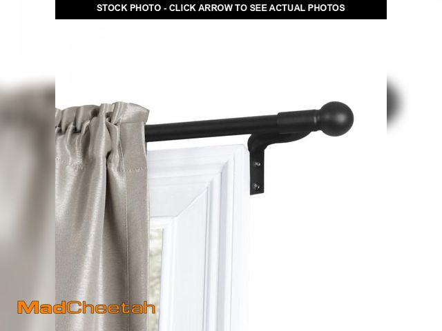 Lot 74-12155235 - Better Homes and Gardens No Measuring Easy Install Cafe Window Rod  Ball Finial - UNUSED