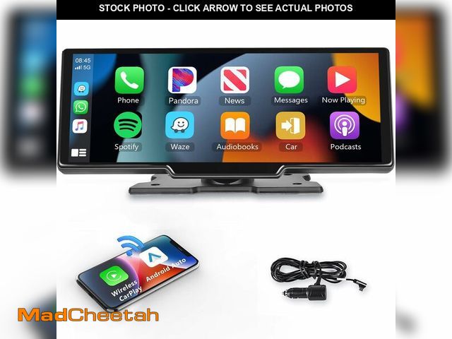 Lot 74-12606598 - Podofo 10.26" Touchscreen Wireless Carplay Portable Car Stereo Android Auto, Car Play Navigation, Vo...