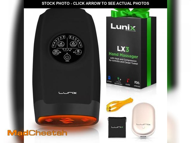 Lot 74-12309660 - Lunix LX3 Cordless Hand Massager, FSA HSA Eligible, Shiatsu Massage Machine with Heat and Compressio...