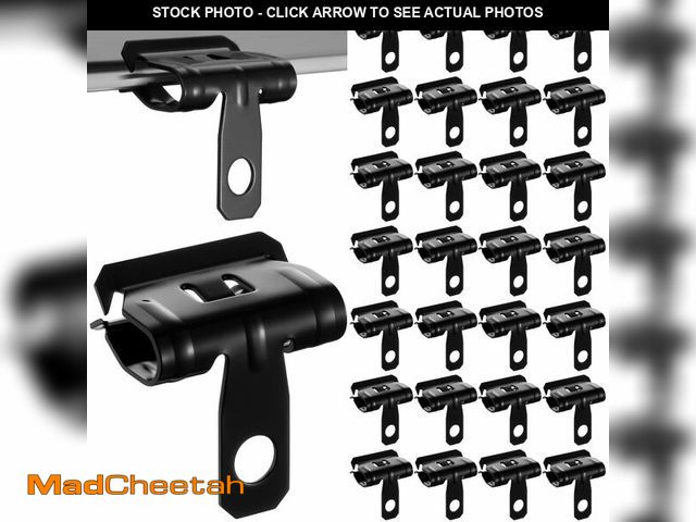 Lot 74-12701604 - Hicarer 50 Pcs Hammer-On Flange Clip Side Mount 1/8-1/4 Inch Beam Clamp with Hole Cable Clip for Fla...