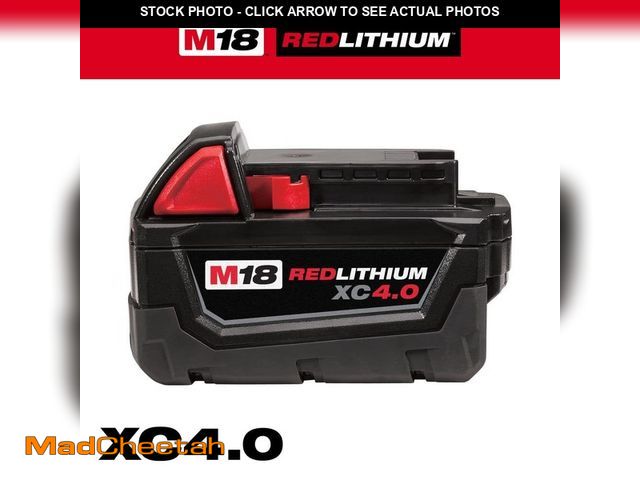 Lot 74-12795773 - Milwaukee M18 18-Volt 4.0 Ah Lithium-Ion XC Extended Capacity Battery Pack - USED