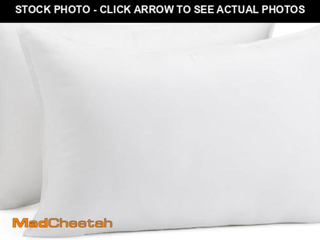 Lot 74-12136782 - Basics Down Alternative Pillows, Soft Density for Stomach and Back Sleepers, Queen - Pack of 2, Whit...