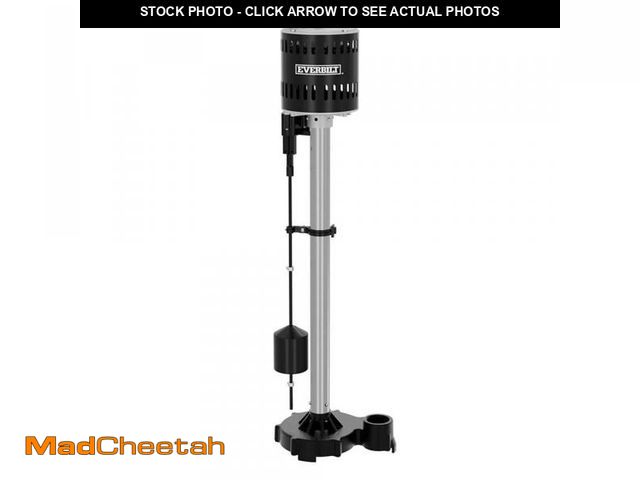 Lot 74-12146915 - Everbilt 1/2 HP Stainless Steel and Cast Iron Pedestal Sump Pump - USED