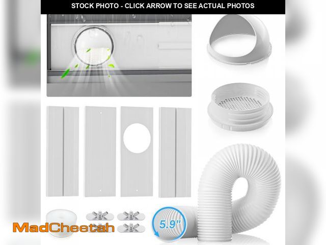 Lot 74-12053482 - YJHome Portable AC Window Vent Kit with 5.9" Exhaust Hose &amp; Universal Coupler, Air Conditioner W...