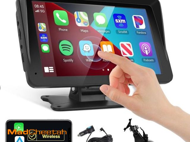 Lot 74-12119669 - Podofo Portable Car Stereo Wireless Carplay Android Auto,7 Inch Touch Screen Car Radio with Bluetoot...