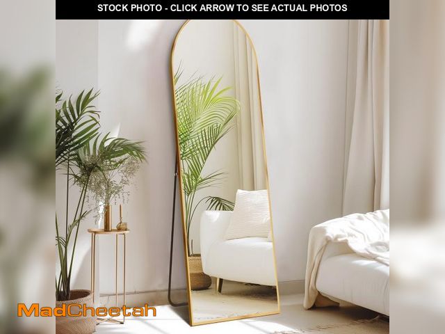 Lot 74-12479333 - CONCETTA 71"x26" Arched Full Length Mirror, Full Body Standing Mirror Floor Mirrors, Gold - UNUSED