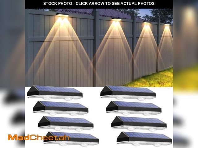 Lot 74-11556818 - Solar Fence Lights Outdoor - 2700/4000/6000K 3 Mode, IP65 Waterproof Fence Solar Lights Outdoor, Fen...