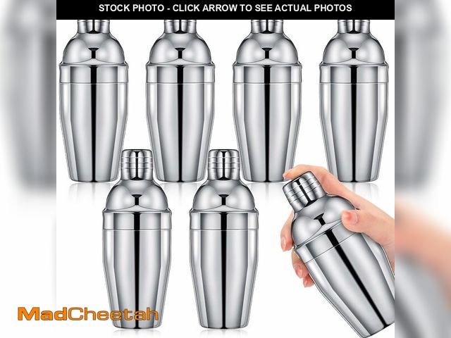 Lot 74-13058446 - Nitial 6 Pcs Bar Cocktail Shaker Professional Stainless Steel Martini Drink Mixer with Built-in Stra...