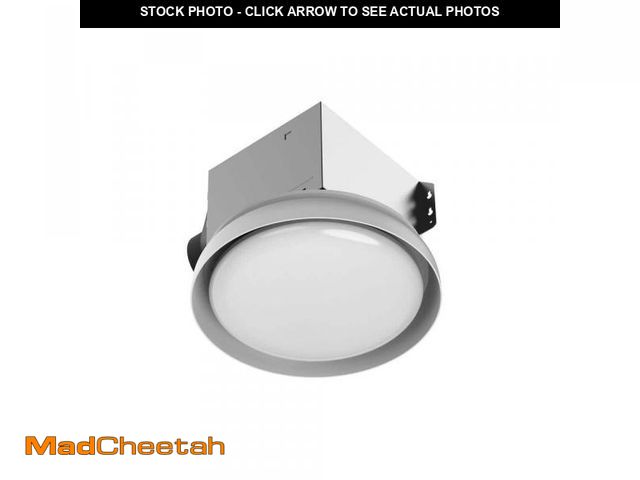 Lot 74-12087789 - 80 /110 CFM Ceiling Mount Room Side Installation Round Bathroom Exhaust Fan with LED, Night Light an...