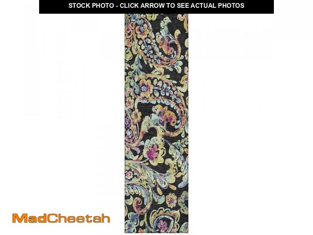 Lot 74-12413104 - Addison Rugs Chantille Machine Washable Indoor/Outdoor Abstract ACN834 Black 2 ft. 3 in. x 7 ft. 6 i...