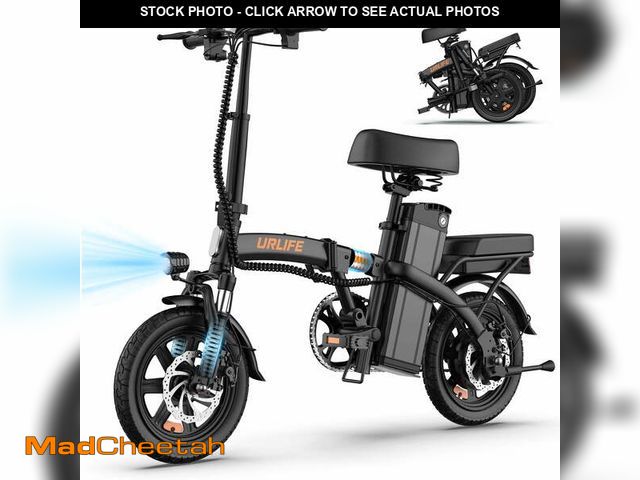 Lot 74-14322625 - URLIFE 14"Folding Electric Bike for Adults,500W Peak Motor,48V 7.5AH Removable Battery,Mini Ebike fo...