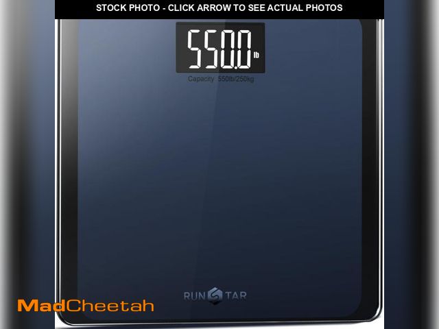 Lot 74-12432089 - 550lb Bathroom Digital Scale for Body Weight with Ultra-Wide Platform and Large LCD Display, Accurat...