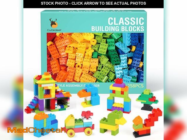 Lot 74-13713706 - Cutedeer 258 Piece Classic Big Building Blocks Set for Kids Toddlers Compatible with All Major Brand...