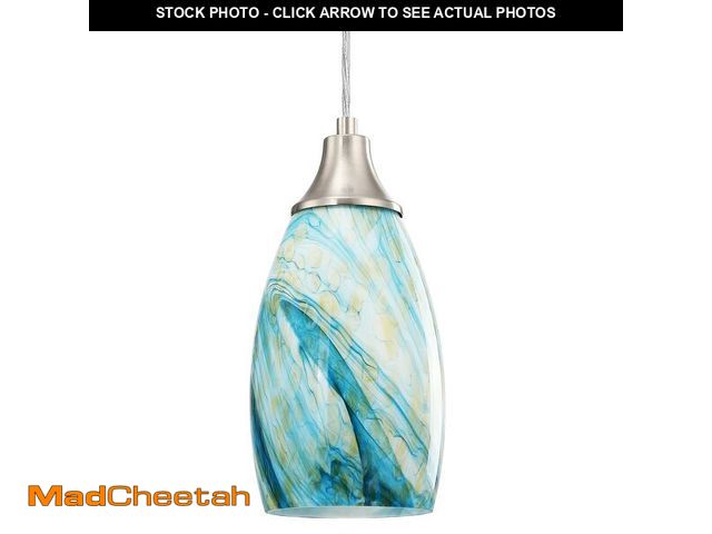 Lot 74-13622030 - Art Glass Mini Pendant Lights for Kitchen Island Blown Art Glass Pendant Light Shade hanging ceiling...