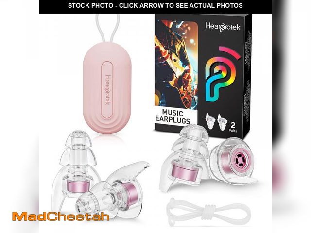 Lot 74-11551001 - Hearprotek Concert Ear Plugs, 2Pairs Reusable high Fidelity Musician Ear Plugs for Concerts Loud Mus...