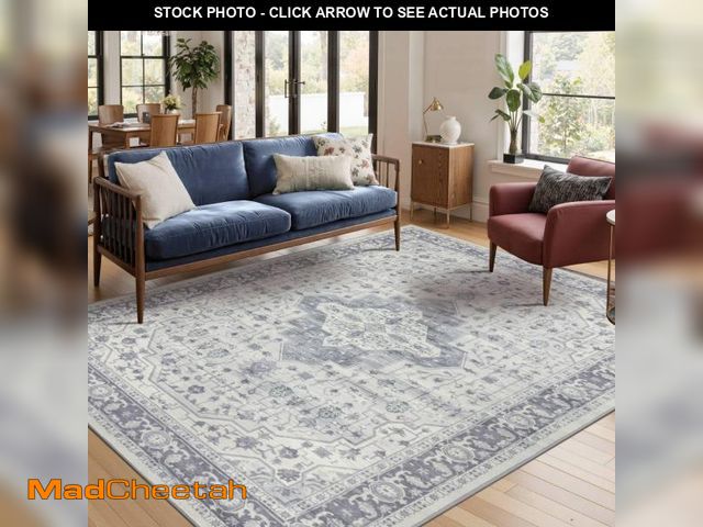 Lot 74-12540421 - Rugxara 5X7 Washable Area Rug for Living Room, Vintage Large Boho Rugs for Office, Dining Room, Kids...